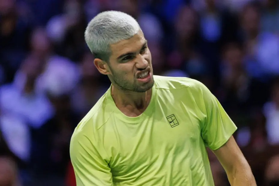 Alcaraz è partito per non vincere mai in indoor a Paname come Rafa? 3 1444x920 carlos alcaraz of spain celebrates point against cameron norrie of great britain during day