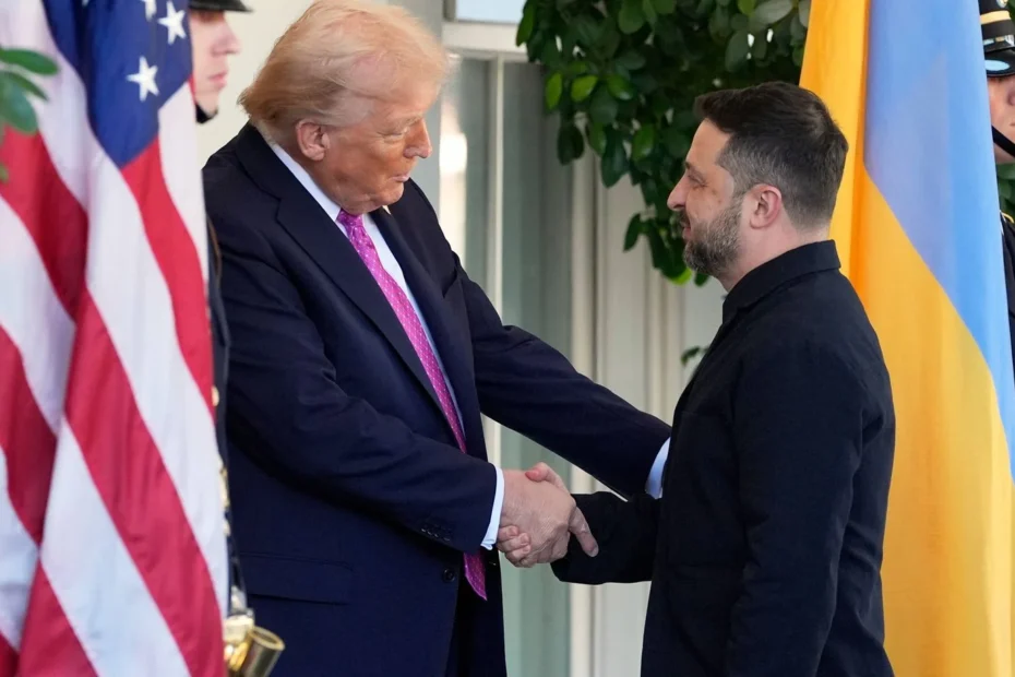 1444x920 president donald trump left greets ukraine s president volodymyr zelenskyy at the white hou