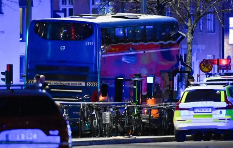 1444x920 picture taken on november 14 2025 shows first responders working at the scene where a bus c